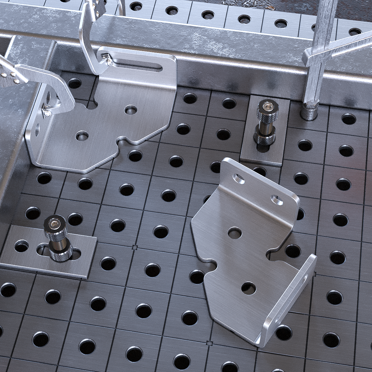 Clamping Square Left 100x100x50 4 mm