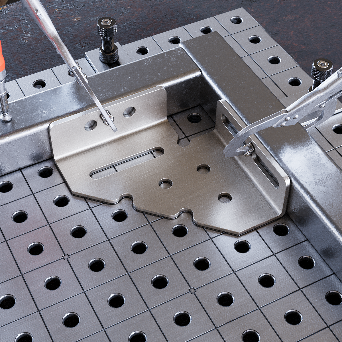 Clamping Square Left 150x150x50 4 mm