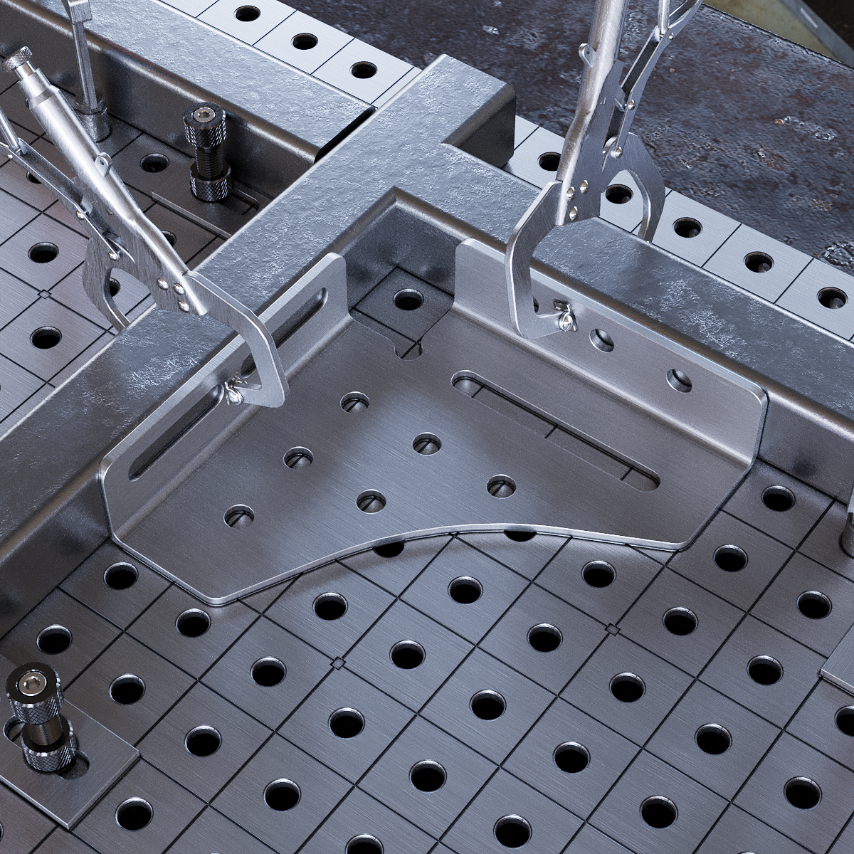 Clamping Square Left 200x200x50 4 mm
