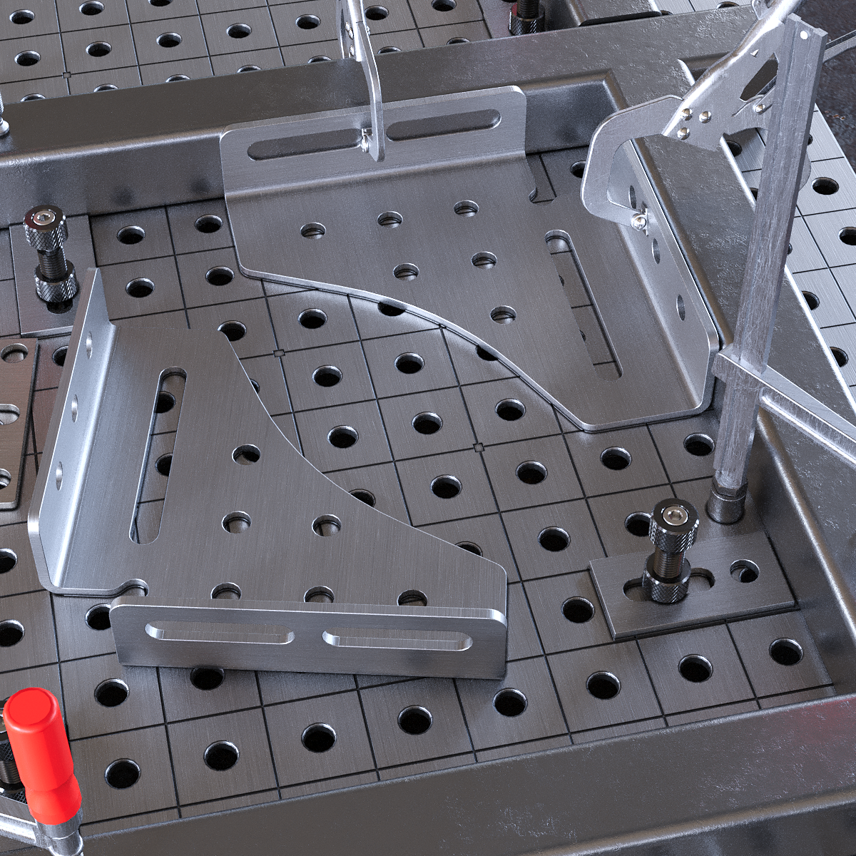 Clamping Square Left 200x200x50 4 mm