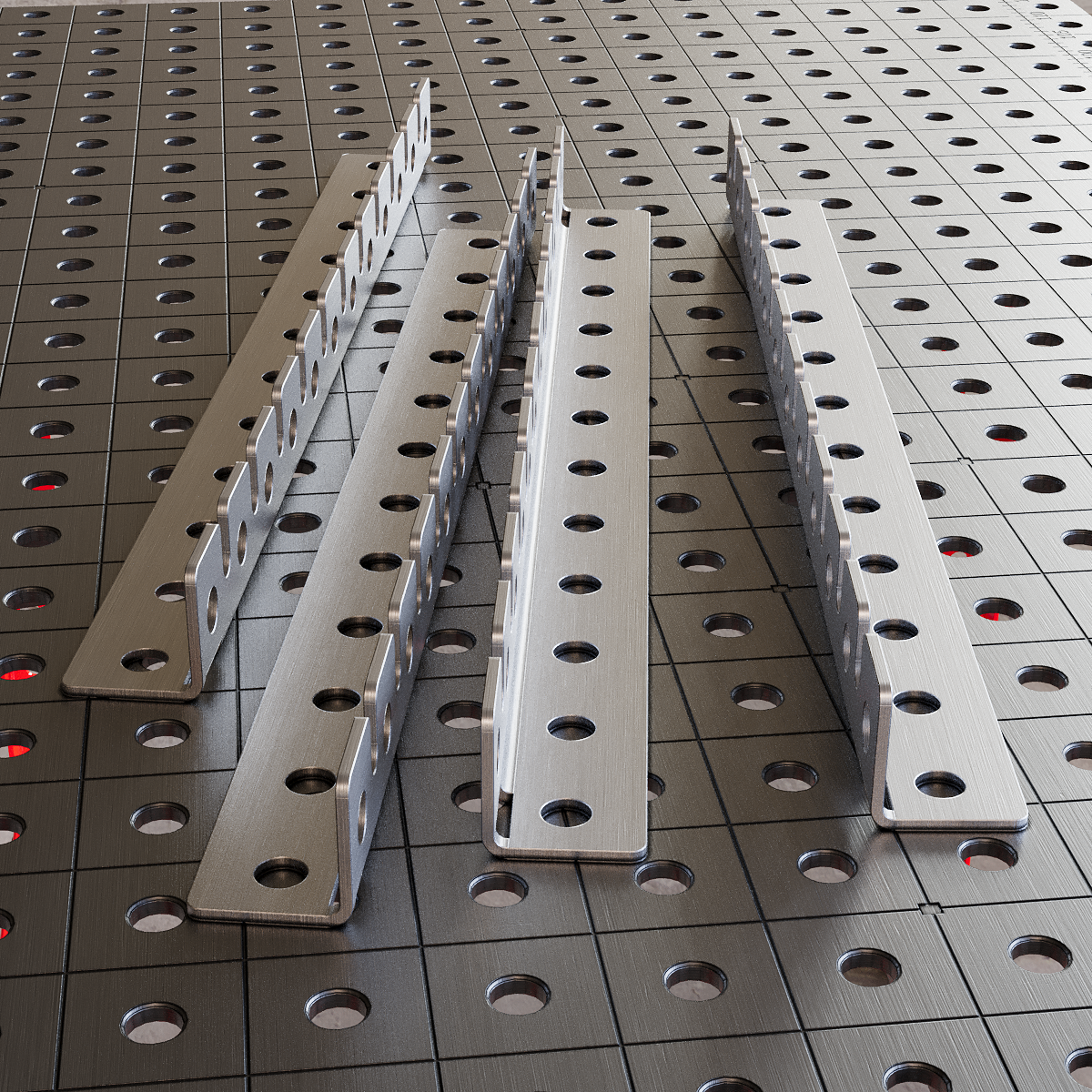 Perforiertes Metallwinkel 590x50x50 4 mm