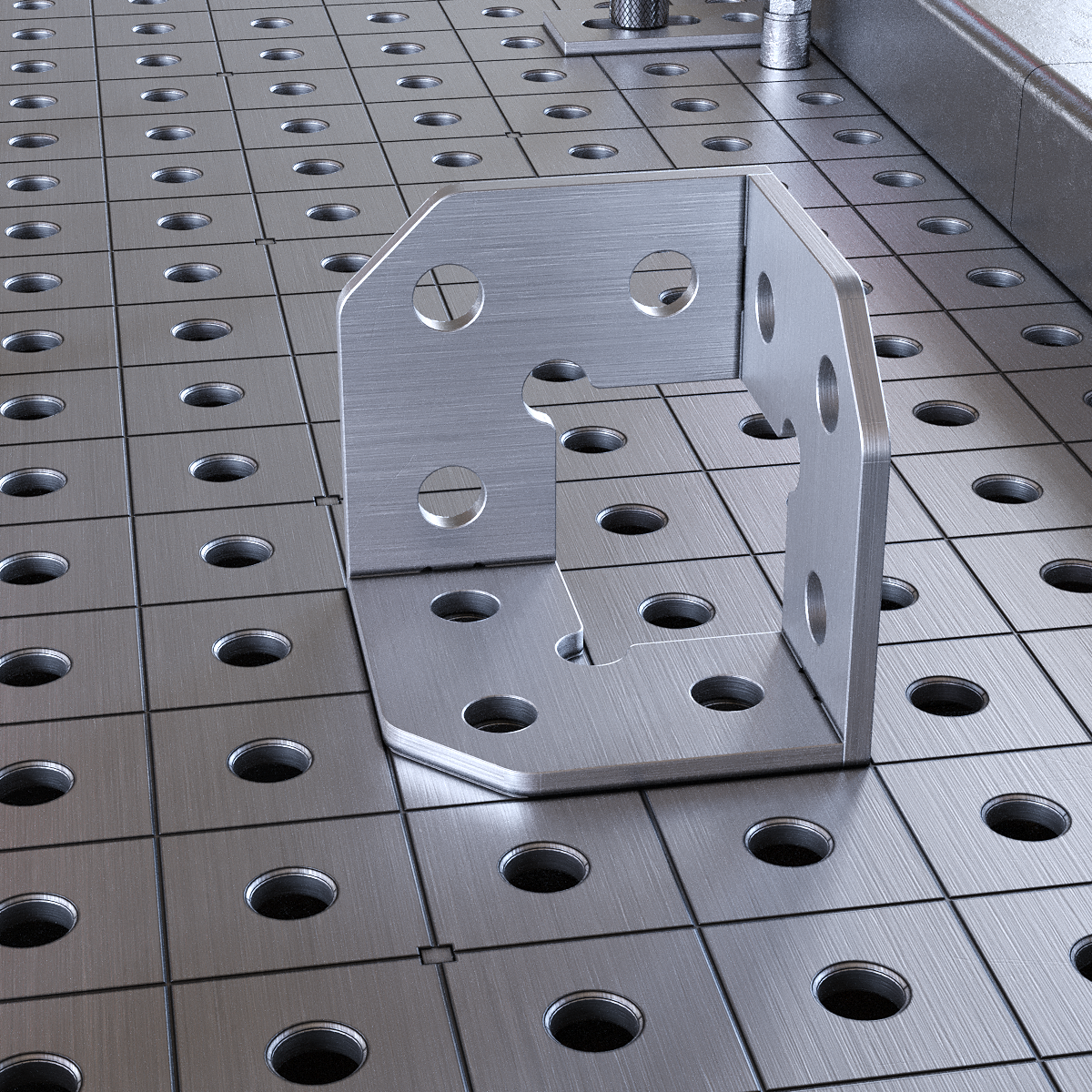 Clamping Square Corner 100x100x100 4 mm