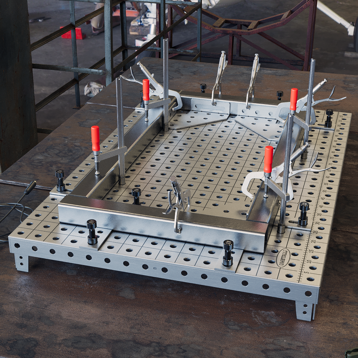 Welding Table Top MasterPlat MAX 1200x800 with Corner Brackets